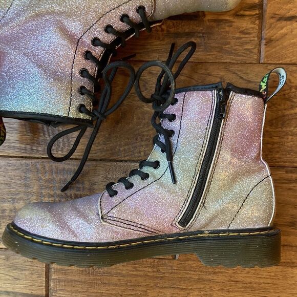 Dr. Martens 1460 Glitter Multicolored Rainbow Combat Boots Size 5 - Picture 5 of 13